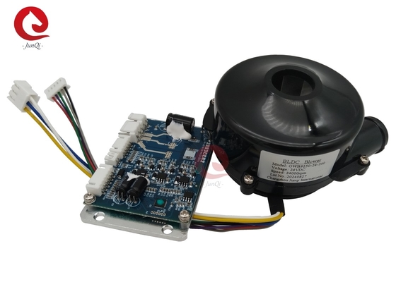 JUNQI 24V 24000rpm 57m3/h বায়ু প্রবাহ উচ্চ চাপ ব্রাশহীন ডিসি ব্লোয়ার বায়ু বিশুদ্ধকরণের জন্য ফ্যান