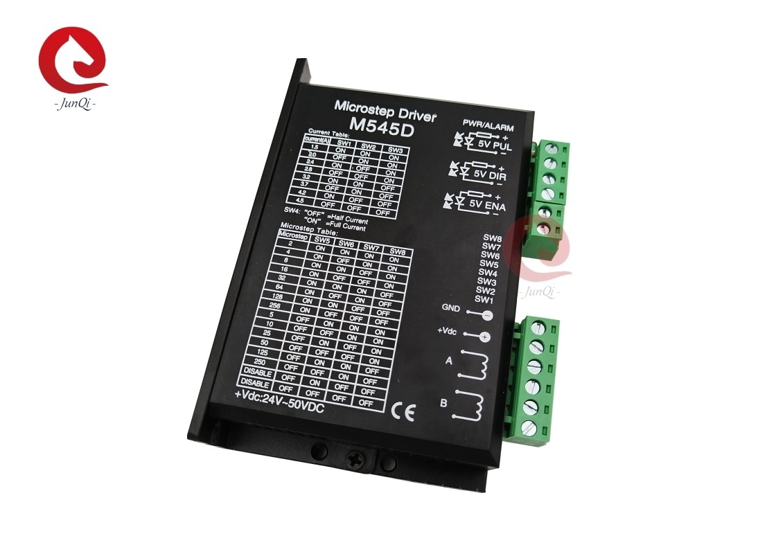 জুনকি Nema23/34 স্টেপার ড্রাইভার DM545D 4.5A 24 ~ 50VDC জন্য 2 ফেজ স্টেপার মোটর নিয়ামক সিএনসি খোদাই মেশিন